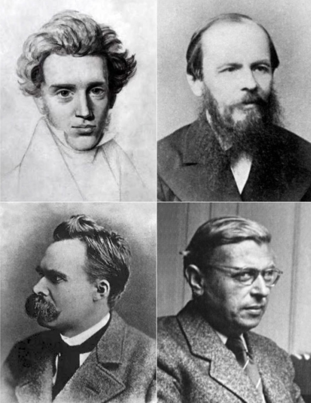 Kierkegaard, Dostoyevsky, Nietzsche, Sartre